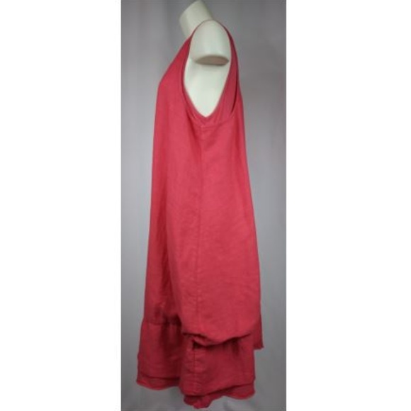 Ellamoda 2-pc Linen Peach Dress - Picture 5 of 7